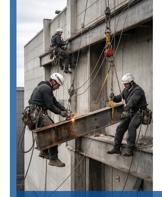 Демонтаж металлоконструкций на высоте в Ульяновске под ключ