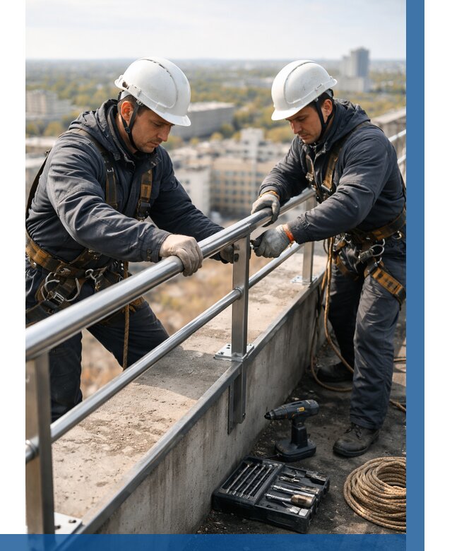 Монтаж перил на высоте в Ульяновске от 2571 р. | ВЫСОТНИК-Улн