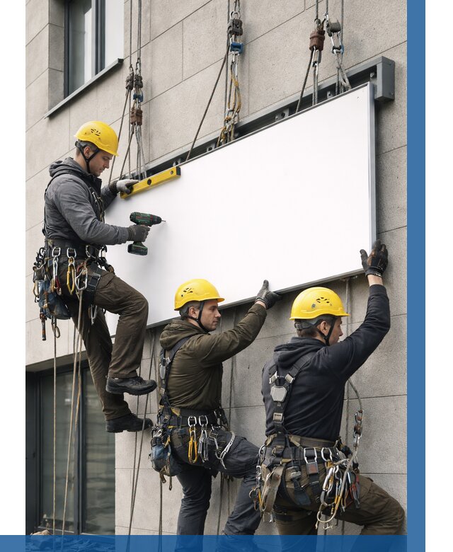 Монтаж рекламной вывески в Ульяновске от 8228 р. | ВЫСОТНИК-Улн