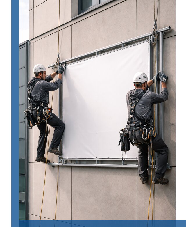 Монтаж наружной рекламной вывески в Ульяновске под ключ