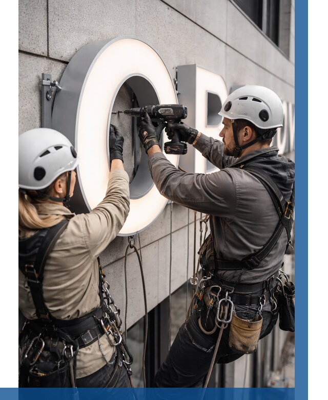 Монтаж световых букв в Ульяновске от 3086 р. под ключ ВЫСОТНИК-Улн