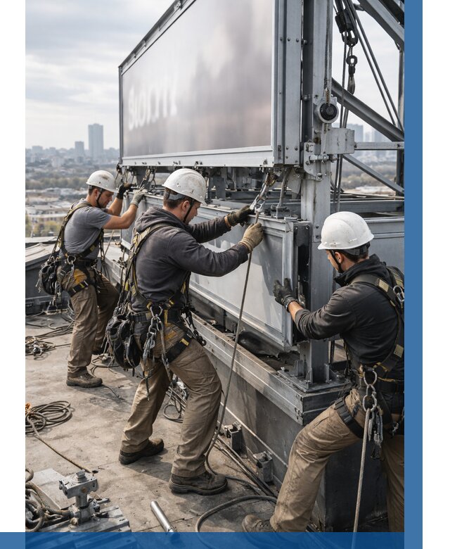 Монтаж крышной рекламной конструкции в Ульяновске от 61710 р.|ВЫСОТНИК-Улн