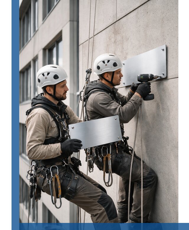 Монтаж табличек и указателей в Ульяновске для зданий и сооружений