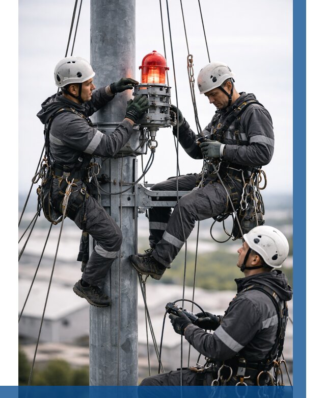 Монтаж заградительных огней в Ульяновске от 8742 р. | ВЫСОТНИК-Улн