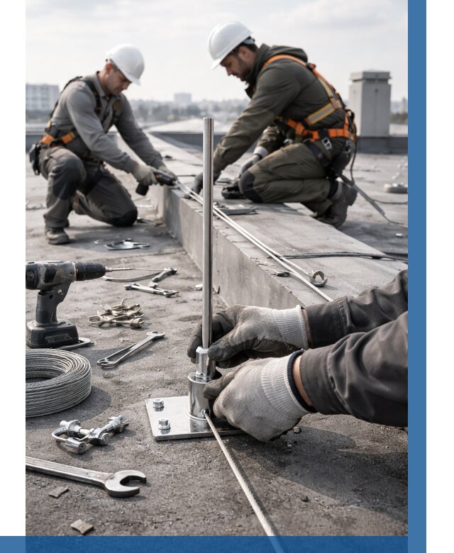 Монтаж молниезащиты на кровле в Ульяновске цена от 25713 р. | ВЫСОТНИК-Улн