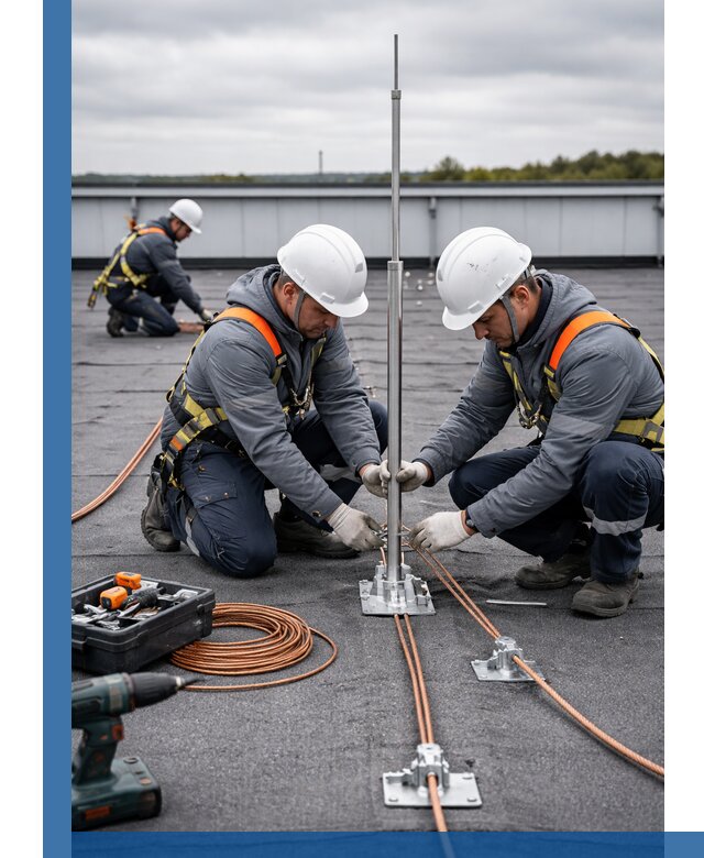 Монтаж молниезащиты на кровле в Ульяновске под ключ с гарантией