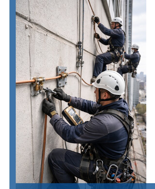 Монтаж системы заземления здания и молниезащиты в Ульяновске