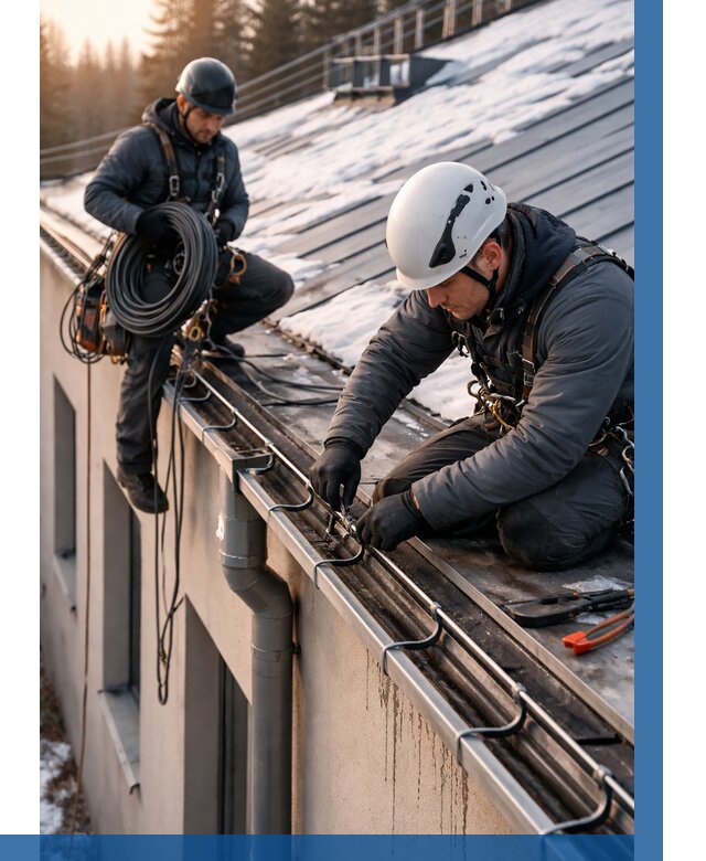 Монтаж греющего кабеля на кровле в Ульяновске от 463 р. | ВЫСОТНИК-Улн