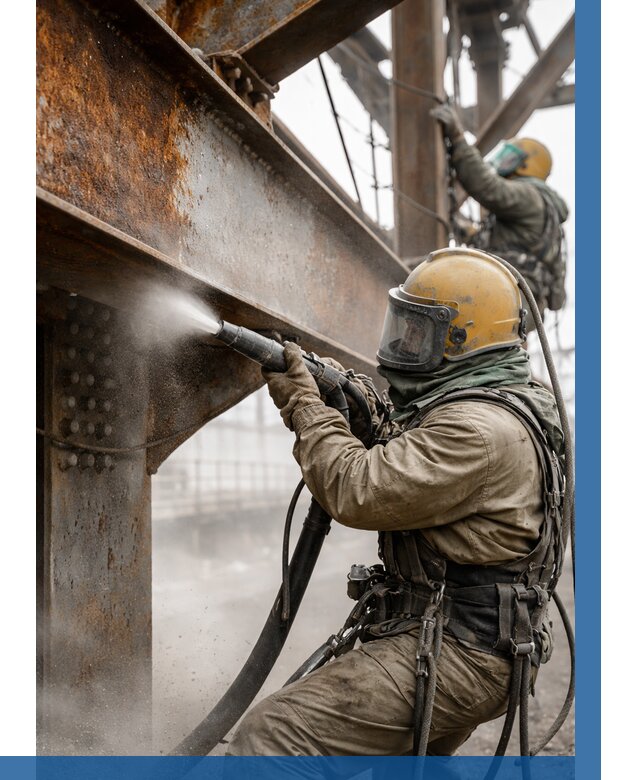 Пескоструйная очистка металлоконструкций в Ульяновске по 617 р. ВЫСОТНИК-Улн