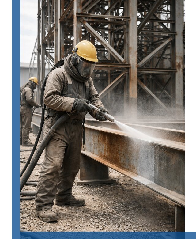 Пескоструйная очистка металлоконструкций в Ульяновске промышленная