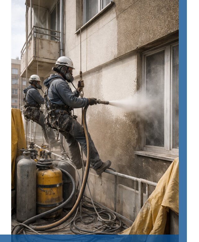 Пескоструйная очистка фасада в Ульяновске от 669 р. | ВЫСОТНИК-Улн