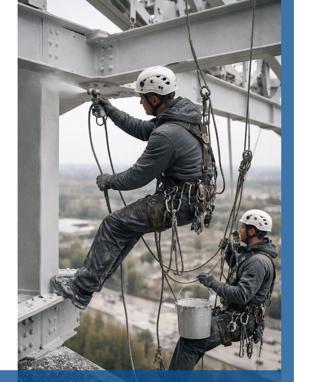 Покраска металлоконструкций на высоте в Ульяновске 360 р |ВЫСОТНИК-Улн