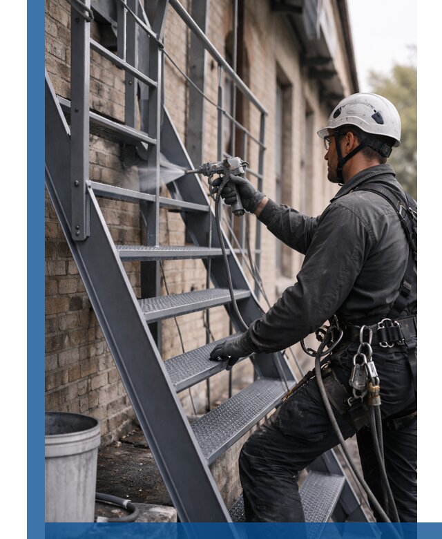 Покраска и антикоррозионная защита пожарных лестниц в Ульяновске