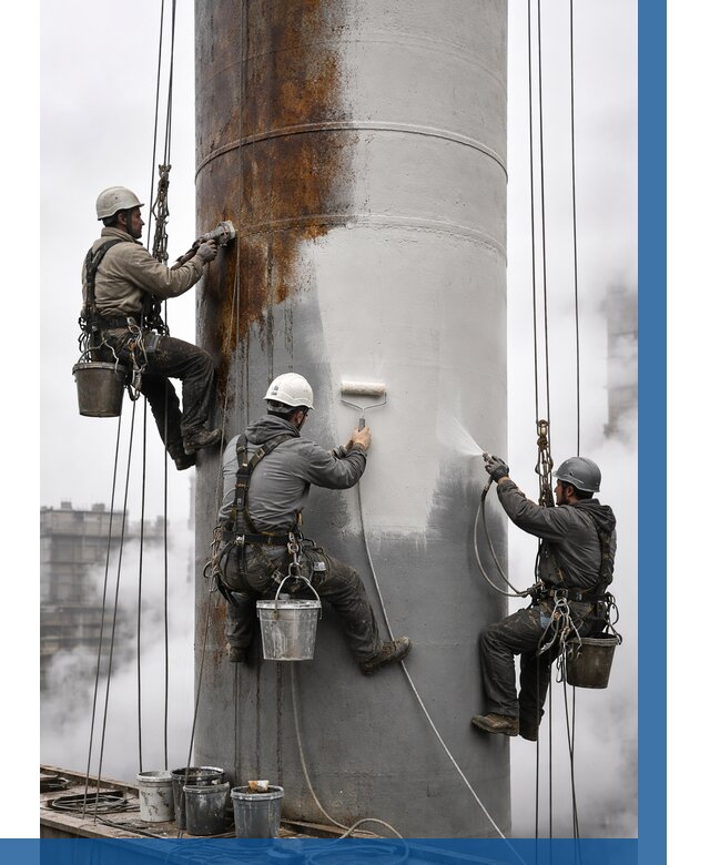 Покраска дымовых труб в Ульяновске от 8742 р. | ВЫСОТНИК-Улн