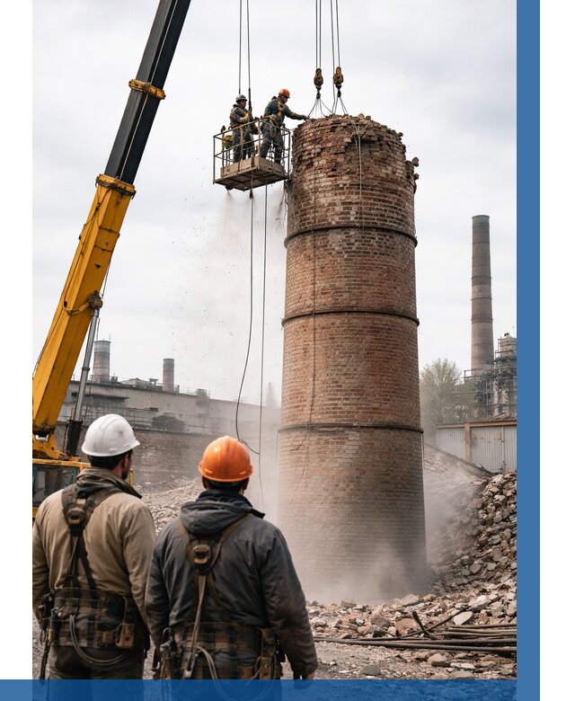 Демонтаж дымовой трубы в Ульяновске от 92565 р. | ВЫСОТНИК-Улн, смета