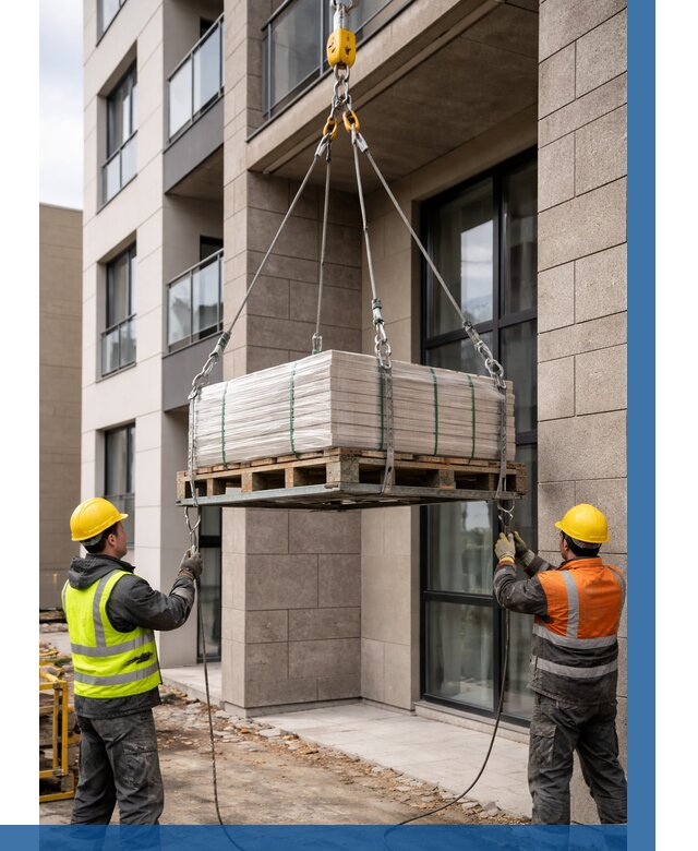 Подъем керамогранита на этаж в Ульяновске от 3600 р. | ВЫСОТНИК-Улн