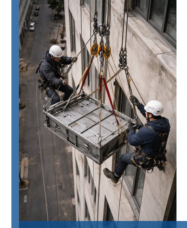 Спуск и подъем грузов по фасаду в Ульяновске для зданий