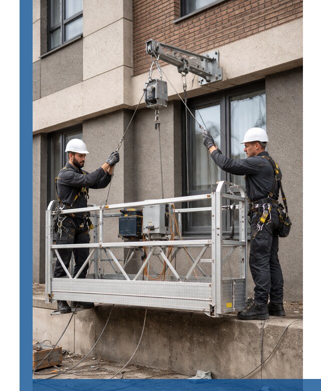 Монтаж и подъем фасадной люльки в Ульяновске с гарантией безопасности