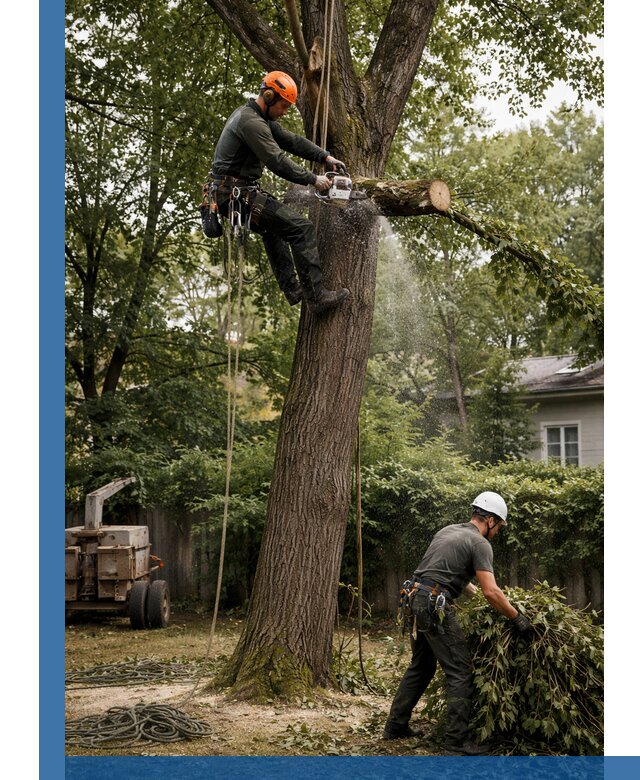 Кронирование деревьев в Ульяновске, безопасная высотная обрезка
