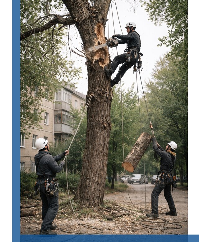 Срочное удаление аварийных деревьев в Ульяновске с гарантией безопасности