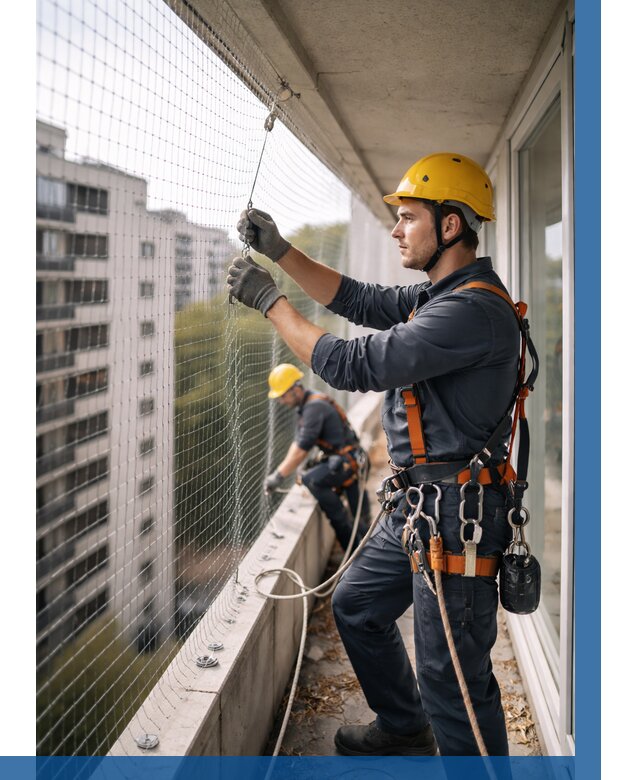 Монтаж сетки от птиц в Ульяновске от 4628 р. | ВЫСОТНИК-Улн