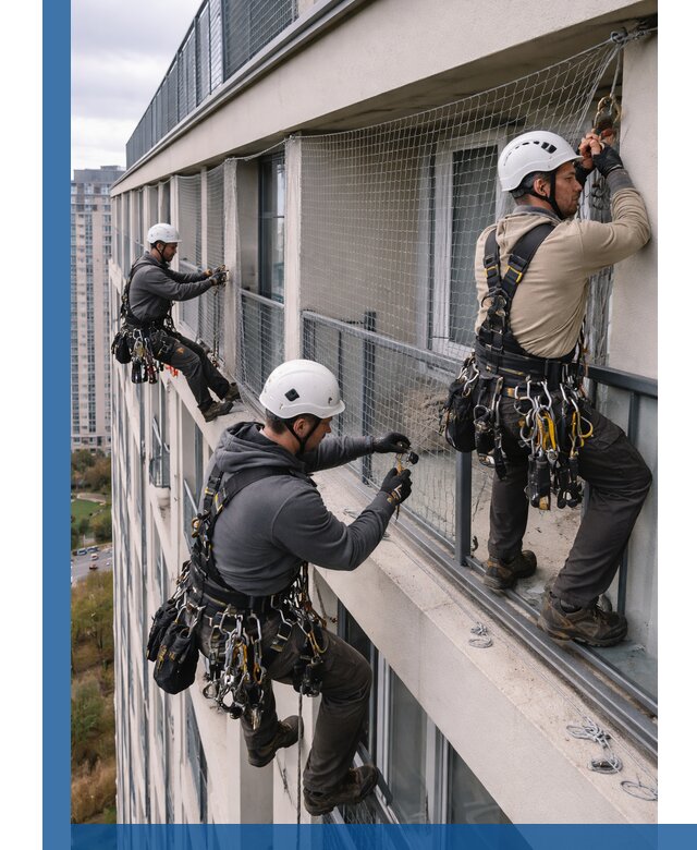 Профессиональный монтаж защитной сетки от птиц в Ульяновске